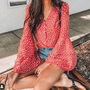 Goodnight Macaroon Balloon Sleeves Top